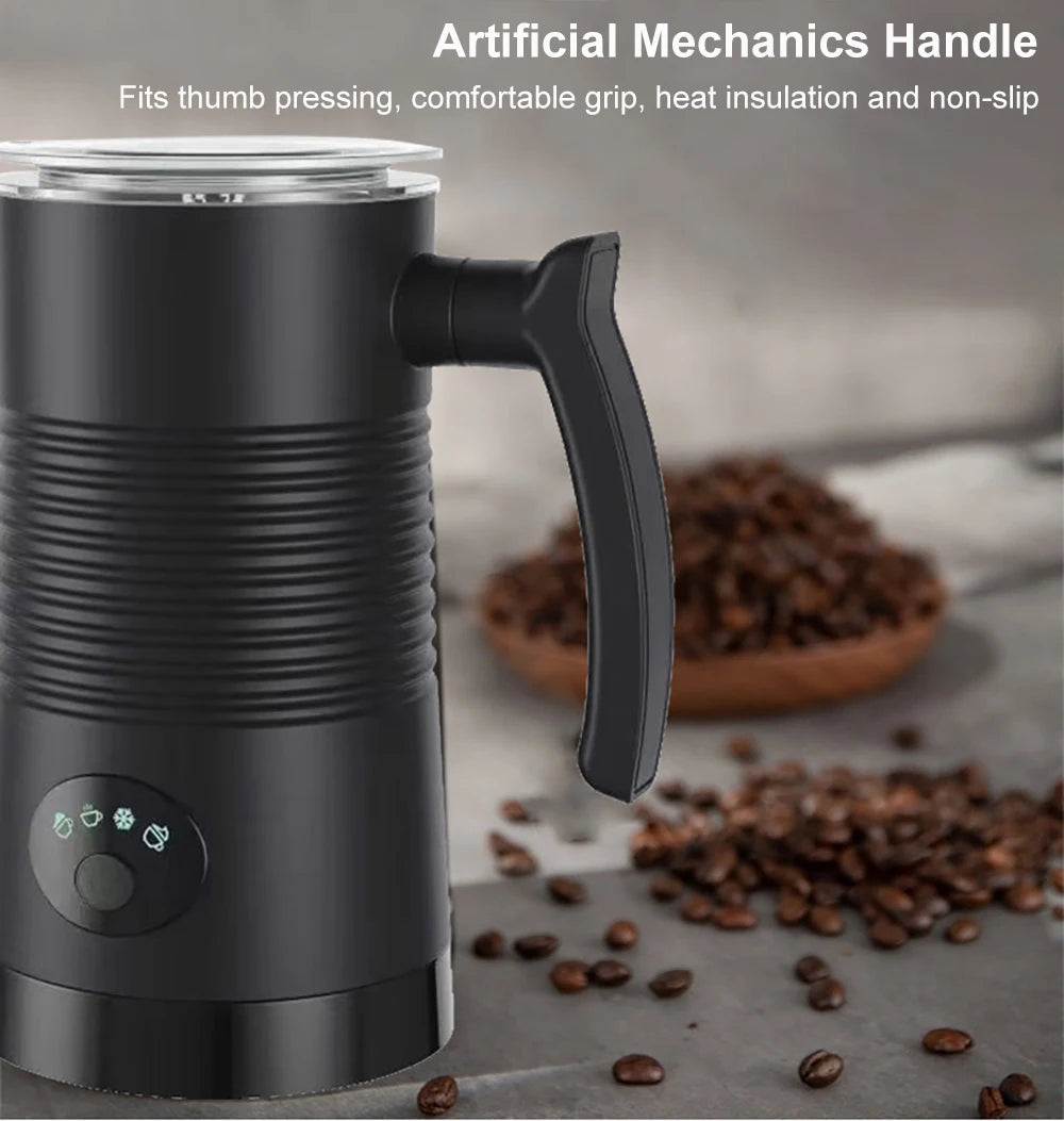Electric Milk Frother Automatic Rotary Foamer for Coffee Cappuccino Latte 4 in 1 Hot and Cold Foam Maker Milk Frother Foamer
