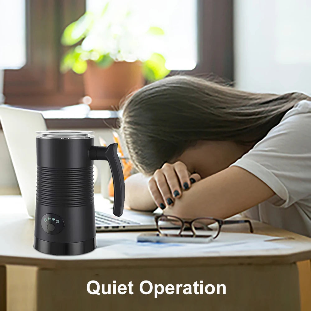 Electric Milk Frother Automatic Rotary Foamer for Coffee Cappuccino Latte 4 in 1 Hot and Cold Foam Maker Milk Frother Foamer