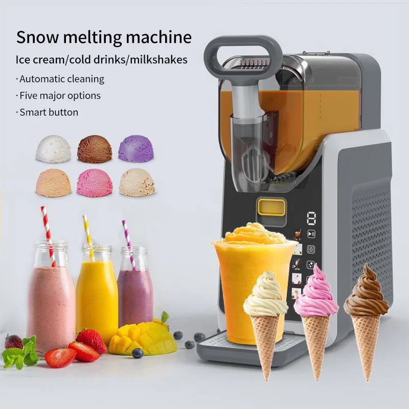 XEOLEO Household Small Drink Slush Machine 150W Snow Melting Machine Granizing Machine Ice Cream Smoothie Beverage Machine